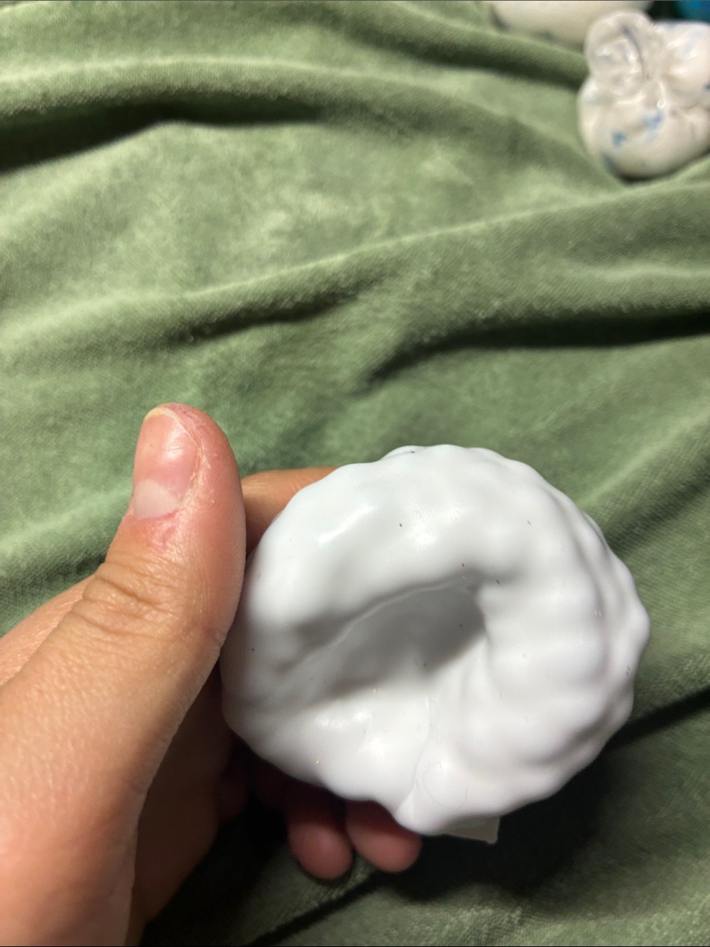 White crunchy stress ball